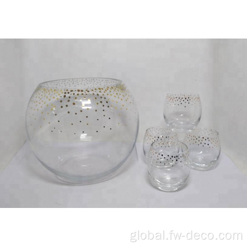 Punch Bowl Set with Cups glass punch bowl set with cups and ladle Supplier